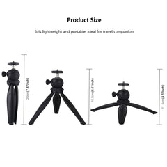 PULUZ 20cm Pocket Plastic Tripod Mount with 360 Degree Ball Head for Smartphones, GoPro, DSLR Cameras, 20cm Tripod