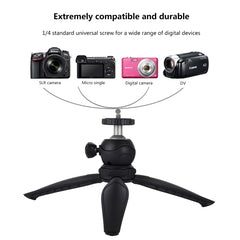 PULUZ 20cm Pocket Plastic Tripod Mount with 360 Degree Ball Head for Smartphones, GoPro, DSLR Cameras, 20cm Tripod