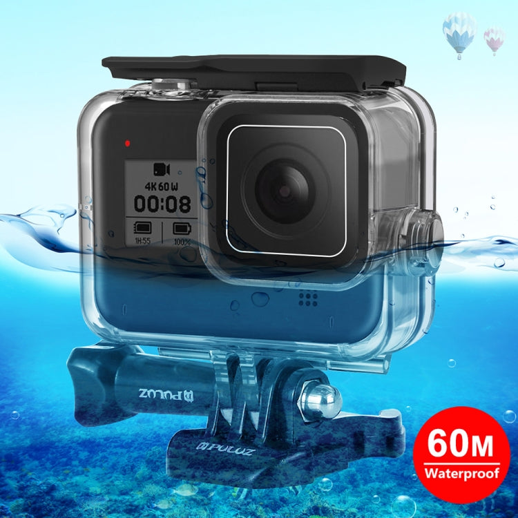 PULUZ 60m Underwater Depth Diving Case Waterproof Camera Housing for GoPro HERO8 Black, For GoPro HERO8 Black