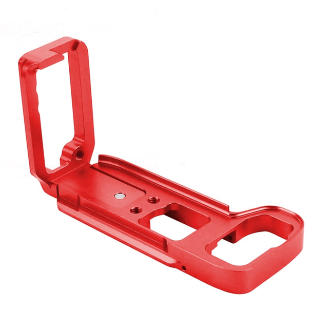 PULUZ 1/4 inch Vertical Shoot Quick Release L Plate Bracket Base Holder for Sony A9 (ILCE-9) / A7 III/ A7R III, For Sony A9 (Red)