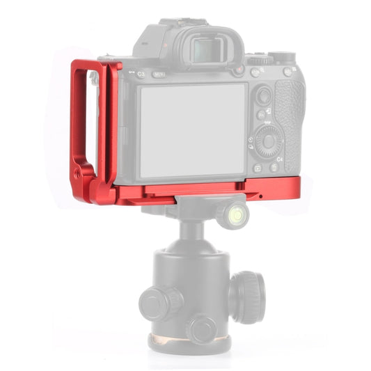 PULUZ 1/4 inch Vertical Shoot Quick Release L Plate Bracket Base Holder for Sony A9 (ILCE-9) / A7 III/ A7R III, For Sony A9 (Red), For Sony A9 (Black)