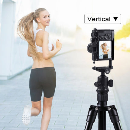 PULUZ 1/4 inch Vertical Shoot Quick Release L Plate Bracket Base Holder for Sony A9 (ILCE-9) / A7 III/ A7R III, For Sony A9 (Red)