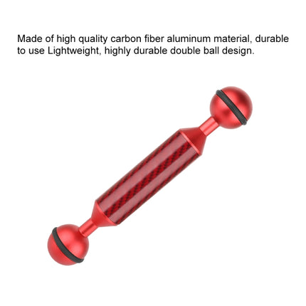 PULUZ 5 inch 13cm Length 20.8mm Diameter Dual Balls Carbon Fiber Floating Arm, Ball Diameter: 25mm, 5 inch Red, 5 inch Black, 5 inch Blue