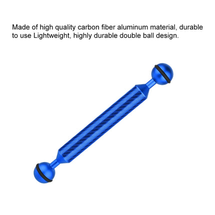 PULUZ  7 inch 18cm Length 20.8mm Diameter Dual Balls Carbon Fiber Floating Arm, Ball Diameter: 25mm, 7 inch Black, 7 inch Blue, 7 inch Red