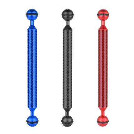 PULUZ  9 inch 23cm Length 20.8mm Diameter Dual Balls Carbon Fiber Floating Arm, Ball Diameter: 25mm, 9 inch Black