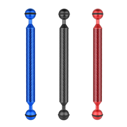 PULUZ  9 inch 23cm Length 20.8mm Diameter Dual Balls Carbon Fiber Floating Arm, Ball Diameter: 25mm, 9 inch Blue, 9 inch Red, 9 inch Black