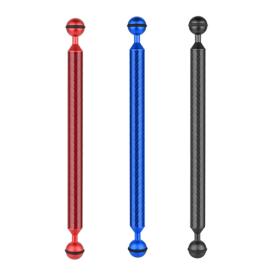 PULUZ  12 inch 30.4cm Length 20.8mm Diameter Dual Balls Carbon Fiber Floating Arm, Ball Diameter: 25mm, 12 inch Black, 12 inch Blue, 12 inch Red