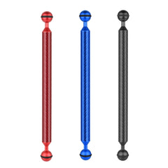 PULUZ  12 inch 30.4cm Length 20.8mm Diameter Dual Balls Carbon Fiber Floating Arm, Ball Diameter: 25mm, 12 inch Black, 12 inch Blue, 12 inch Red