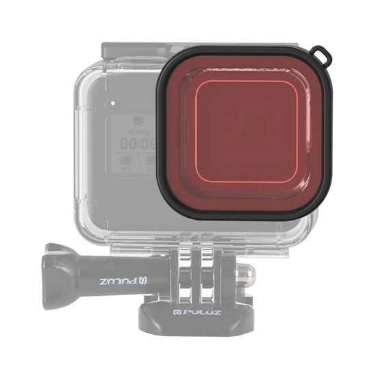 Filtro de lente de color para buceo con carcasa cuadrada PULUZ para GoPro HERO8 Black, para GoPro HERO8 Black