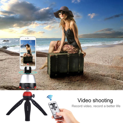 PULUZ Electronic 360 Degree Rotation Panoramic Head + Tripod Mount + GoPro Clamp + Phone Clamp with Remote Controller for Smartphones, GoPro Action Cameras