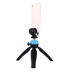 PULUZ Pocket Mini Tripod Mount with 360 Degree Ball Head & Phone Clamp for Smartphones, Tripod + Clamp