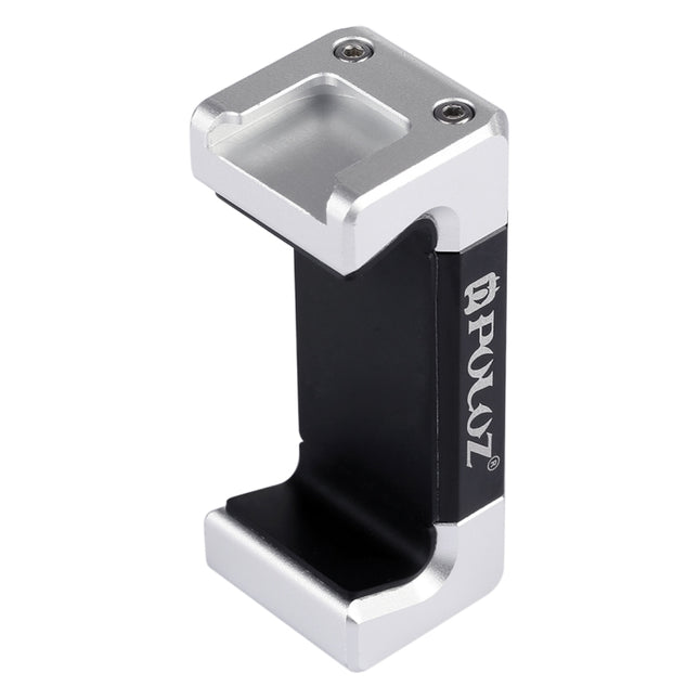 PULUZ Universal Phone Aluminum Alloy Clamp Holder Bracket with Cold Shoe For iPhone, Galaxy, Huawei, Xiaomi, Sony, HTC, Google and other Smartphones