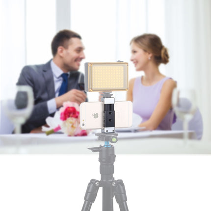 Soporte de abrazadera de aleación de aluminio para teléfono universal PULUZ con zapata fría para iPhone, Galaxy, Huawei, Xiaomi, Sony, HTC, Google y otros teléfonos inteligentes, abrazadera para teléfono