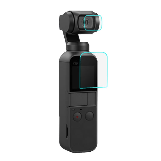 PULUZ 9H 2.5D HD Tempered Glass Lens Protector + Screen Film for DJI OSMO Pocket Gimbal, For DJI OSMO Pocket