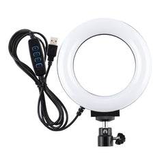 PULUZ 4.7 inch 12cm USB 3 Modes Dimmable LED Ring Selfie Beauty Vlogging Photography Video Lights with Tripod Ball Head, 4.7 inch with Ball Head