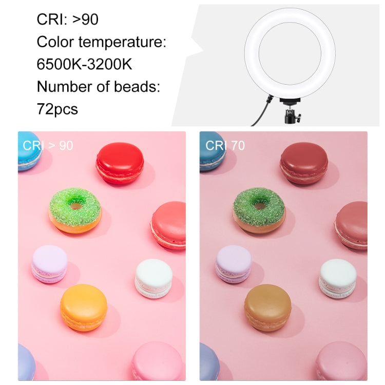 PULUZ 6.2 pulgadas 16 cm USB 3 modos regulables LED anillo vlogging fotografía video luces con trípode bola cabeza, 6.2 pulgadas, 6.2 pulgadas luz
