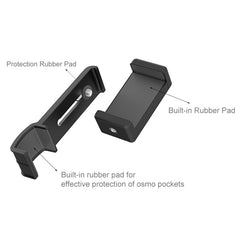 PULUZ Smartphone Fixing Clamp 1/4 inch Holder Mount Bracket for DJI OSMO Pocket / Pocket 2, Clamp