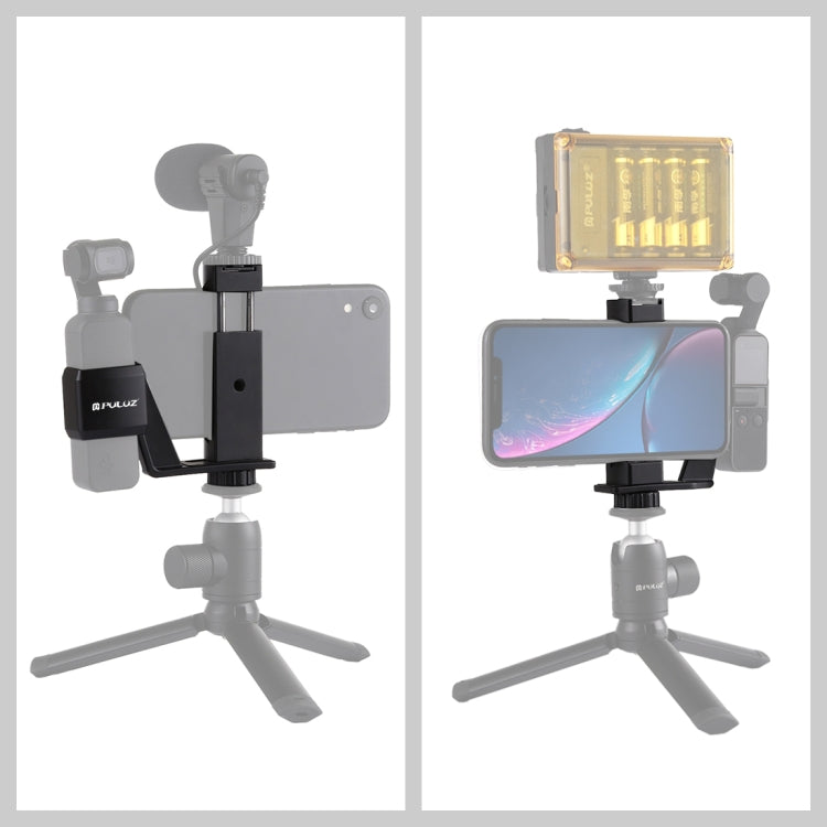 PULUZ Metal Phone Clamp Mount + Expansion Fixed Stand Bracket for DJI OSMO Pocket, Clamp+Fixed Stand