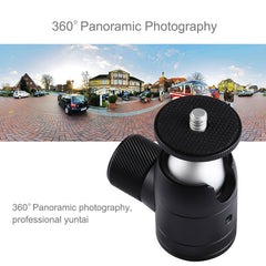 PULUZ Mini 360 Degree Panoramic 90 Degree Tilt Metal Ball Head Tripod Mount for DSLR & Digital Cameras, Ball Head