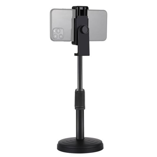 PULUZ Round Base Desktop Holder Mount with Phone Clamp, Adjustable Height: 15.5cm-25.5cm, Desktop Mount