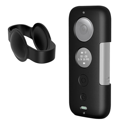 PULUZ Funda protectora de silicona con cubierta de lente para Insta360 ONE X, para Insta360 ONE X (negro), para Insta360 ONE X (rojo)