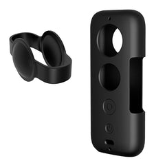 PULUZ Silicone Protective Case with Lens Cover for Insta360 ONE X, For Insta360 ONE X(Black), For Insta360 ONE X(Red)