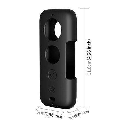 PULUZ Funda protectora de silicona con cubierta de lente para Insta360 ONE X, para Insta360 ONE X (negro), para Insta360 ONE X (rojo)