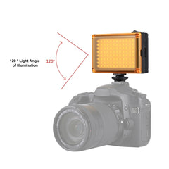 PULUZ Pocket 96 LEDs 860LM Professional Vlogging Photography Video & Photo Studio Light with White and Orange Magnet Filters Light Panel for Canon, Nikon, DSLR Cameras, 96 LED (AE), 104 LED