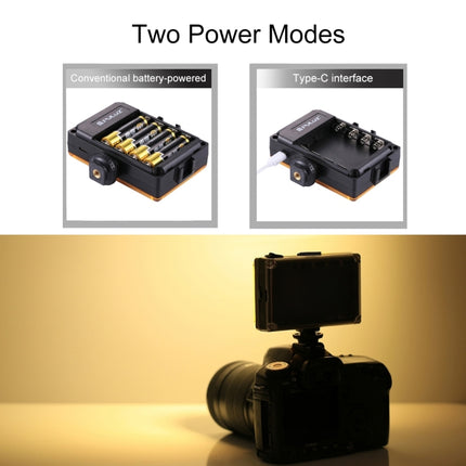 PULUZ Pocket 96 LEDs 860LM Professional Vlogging Photography Video & Photo Studio Light with White and Orange Magnet Filters Light Panel for Canon, Nikon, DSLR Cameras, 104 LED