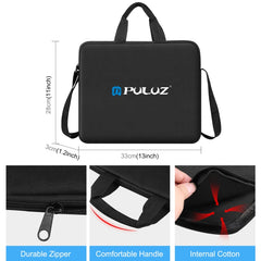 PULUZ 10 inch Ring LED Lights Portable Zipper Storage Bag Shoulder Handbags, Size: 33cm x 28cm x 3cm, 33cm x 28cm x 3cm