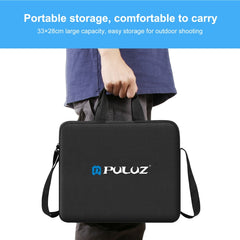 PULUZ 10 inch Ring LED Lights Portable Zipper Storage Bag Shoulder Handbags, Size: 33cm x 28cm x 3cm, 33cm x 28cm x 3cm