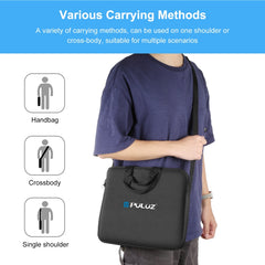 PULUZ 12 inch Ring LED Lights Portable Zipper Storage Bag Shoulder Handbags, Size: 38cm x 33cm x 3cm, 38cm x 33cm x 3cm