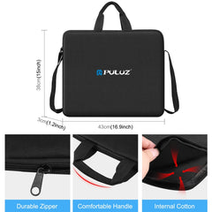 PULUZ 14 inch Ring LED Lights Portable Zipper Storage Bag Shoulder Handbags, Size: 43cm x 38cm x 3cm, 43cm x 38cm x 3cm