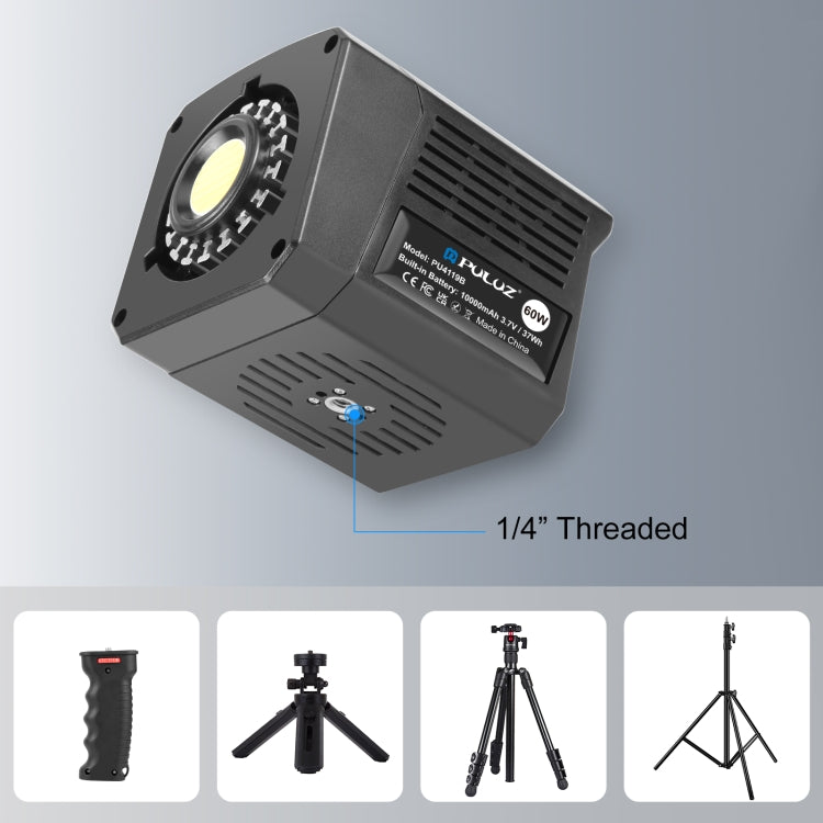 PULUZ 60W Studio Video Light 2500K-6500K Dual Color Temperature Professional Photography Fill Light