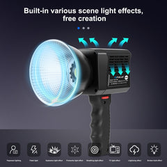 PULUZ 60W Studio Video Light 2500K-6500K Dual Color Temperature Professional Photography Fill Light, 60W Studio Video Light