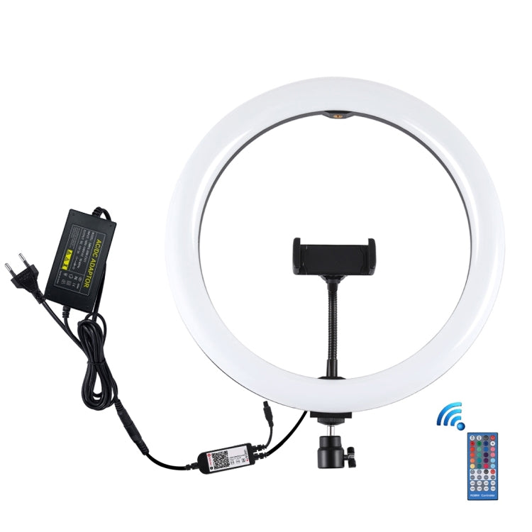 PULUZ 11.8 inch 30cm RGB Dimmable LED Ring Vlogging Selfie Photography Video Lights with Cold Shoe Tripod Ball Head & Phone Clamp (Pink), 12 inch RGB(EU), 12 inch RGB(AU), 11.8 inch RGB(US), 11.8 inch RGB(UK)