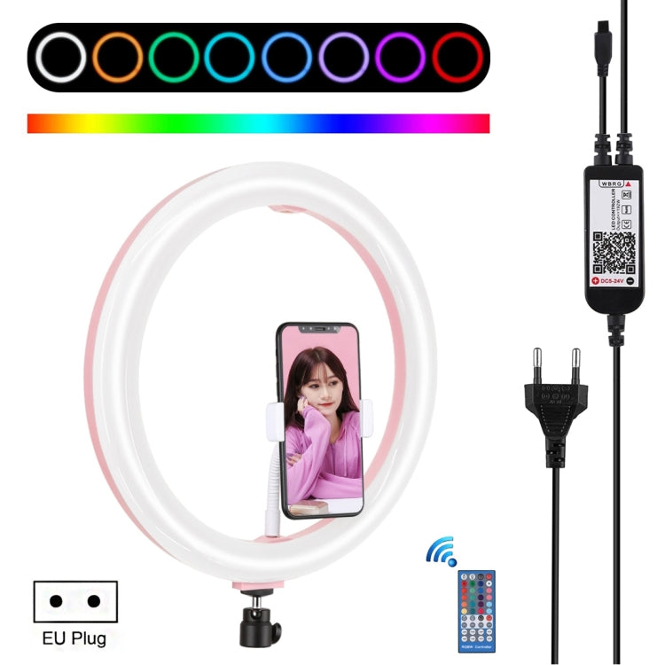 PULUZ 11.8 inch 30cm RGB Dimmable LED Ring Vlogging Selfie Photography Video Lights with Cold Shoe Tripod Ball Head & Phone Clamp (Pink), 12 inch RGB AU, 12 inch RGB EU, 12 inch RGB UK, 12 inch RGB US, 12 inch RGB(EU), 12 inch RGB(AU), 11.8 inch RGB(US)