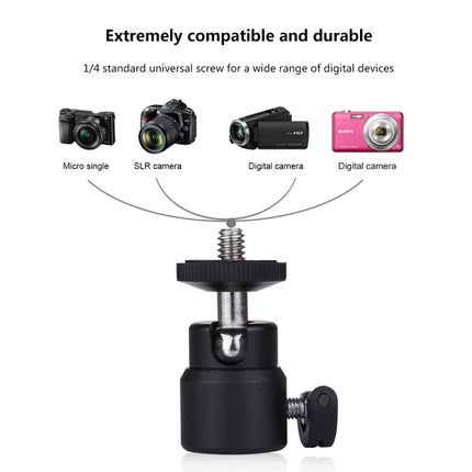 PULUZ 1/4 inch Screw Metal Tripod Ball Head Adapter with Lock, Tripod Ball Head