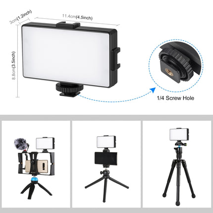 PULUZ 104 LED 3200K / 5600K Dimmable Video Light on-Camera Photography Lighting Fill Light for Canon, Nikon, DSLR Cameras, 104 LED Dimmable Light