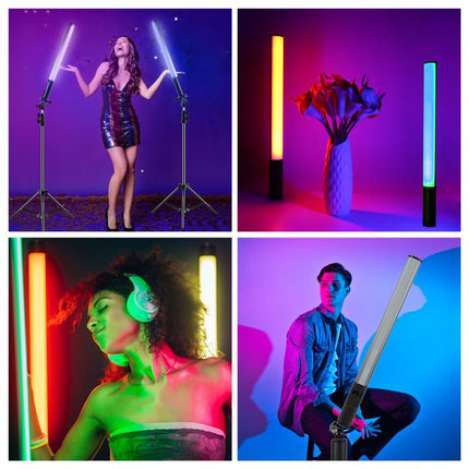 PULUZ 132 LEDs Photo Handheld Stick Light Full Color RGB Fill Light, 132 LEDs RGB Fill Light