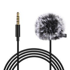 PULUZ 1.5m 3.5mm Jack Lavalier Wired Condenser Recording Microphone, 1.5m 3.5mm Jack