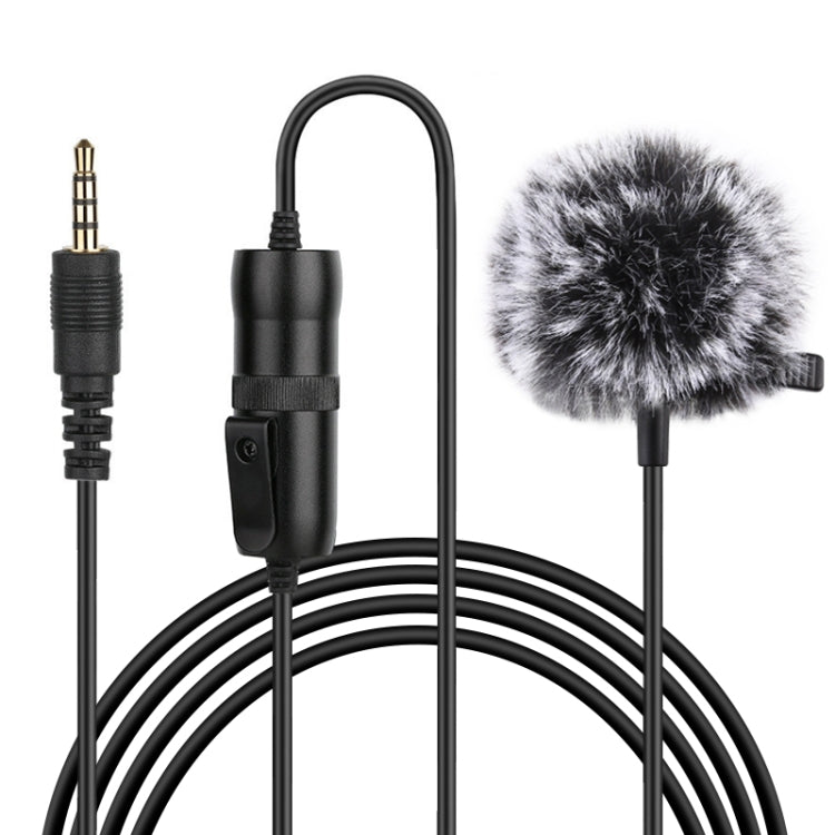 PULUZ 3.5mm Jack Lavalier Omnidirectional Condenser Recording Video Microphone, Length: 6m, Lavalier Microphone