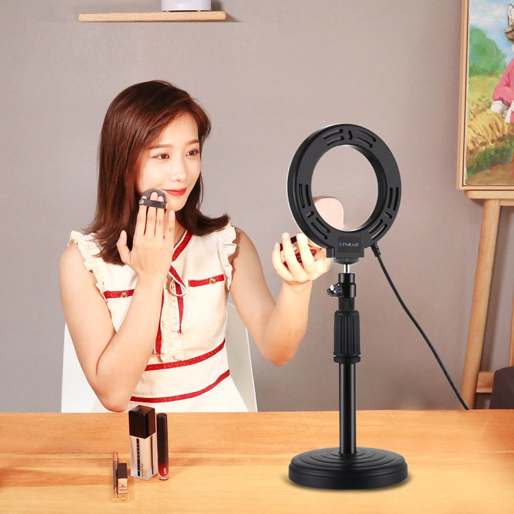 PULUZ 4.7 pulgadas 12 cm superficie curva USB 10 modos 8 colores RGBW anillo LED regulable vlog fotografía video luces con trípode cabeza de bola, 4.7 pulgadas RGBW