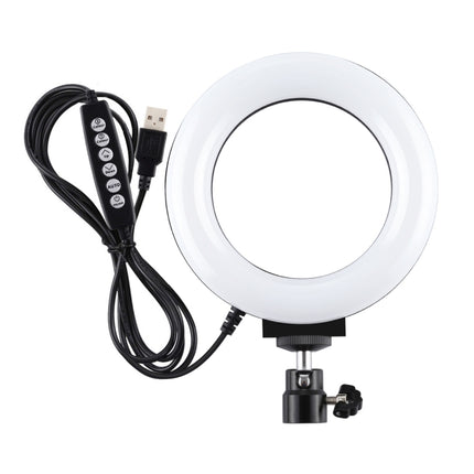 PULUZ 4.7 inch 12cm Curved Surface USB 10 Modes 8 Colors RGBW Dimmable LED Ring Vlogging Photography Video Lights with Tripod Ball Head