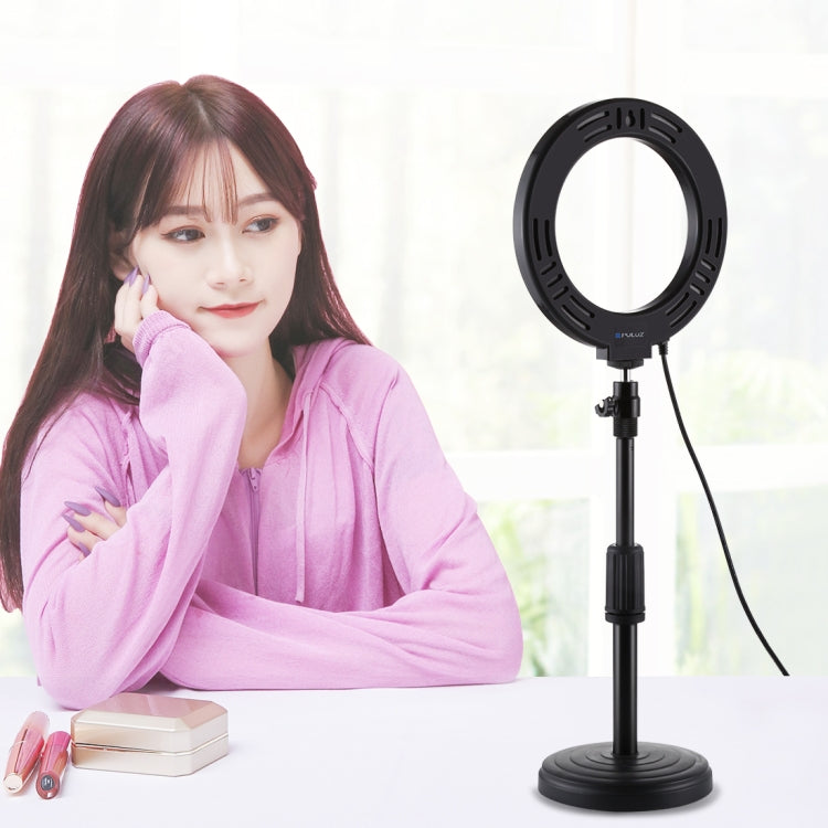 PULUZ 6.2 pulgadas 16 cm USB 10 modos 8 colores RGBW regulable LED anillo vlogging fotografía video luces con trípode cabeza de bola, 6.2 pulgadas RGBW