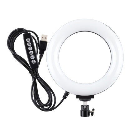PULUZ 6.2 inch 16cm USB 10 Modes 8 Colors RGBW Dimmable LED Ring Vlogging Photography Video Lights with Tripod Ball Head