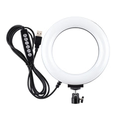 PULUZ 6.2 inch 16cm USB 10 Modes 8 Colors RGBW Dimmable LED Ring Vlogging Photography Video Lights with Tripod Ball Head, 6.2 inch RGBW