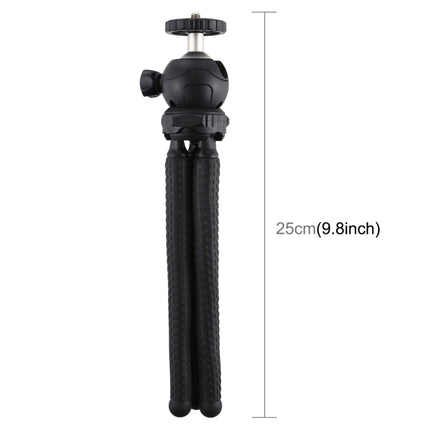 Trípode flexible PULUZ Mini Octopus con cabezal esférico para cámaras SLR, GoPro, teléfonos móviles, tamaño: 25 cm x 4,5 cm, trípode de 25 cm (EE. UU.), trípode de 25 cm