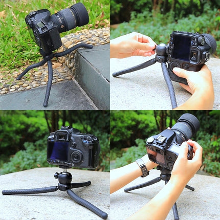 Trípode flexible PULUZ Mini Octopus con cabezal esférico para cámaras SLR, GoPro, teléfonos móviles, tamaño: 25 cm x 4,5 cm, trípode de 25 cm (EE. UU.), trípode de 25 cm