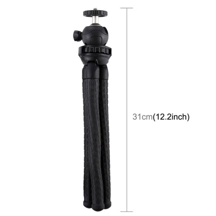 Trípode flexible PULUZ Mini Octopus con cabezal esférico para cámaras SLR, GoPro, teléfonos móviles, tamaño: 30 cm x 5 cm, trípode de 30 cm